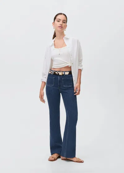 Mango Teen Flared Jeans Flare Dark Blue