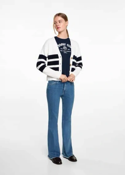 Mango Teen Flared Jeans Medium Blue