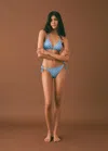 Mango Teen Floral Print Bikini Blue In Blue