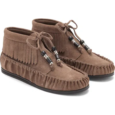 Mango Teen Fringe Bootie In Brown