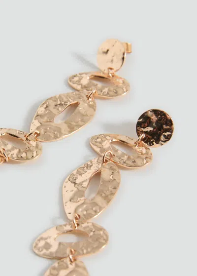 Mango Teen Geometric Pendant Earrings Gold