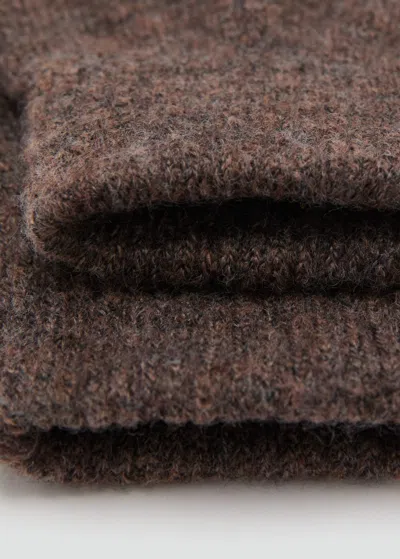 Mango Teen Gloves Brown