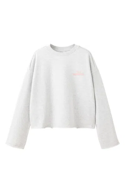 Mango Teen Graphic Round Neck Sweatshirt In Neutral