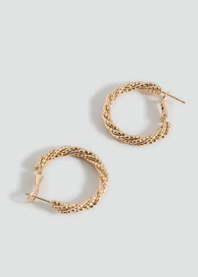 Mango Teen Hoop Earrings Gold