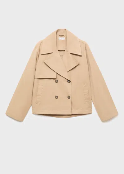 Mango Teen Jacket Beige In Sand