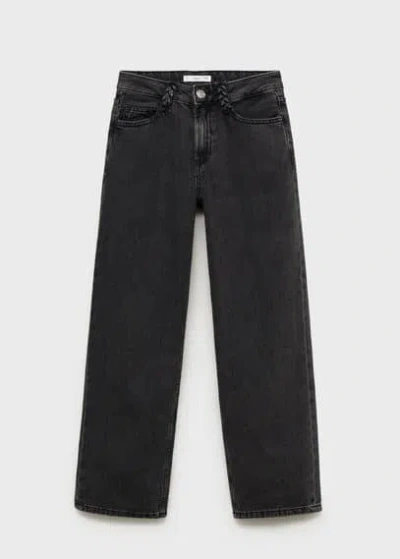 Mango Teen - Jeans Black Denim - L - Fille