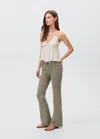 Mango Teen Decorative Seam Flared Jeans Khaki
