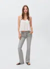 Mango Teen Low-waist Flared Jeans Denim Grey