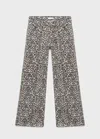 Mango Teen Leopard Print Wide Leg Jeans