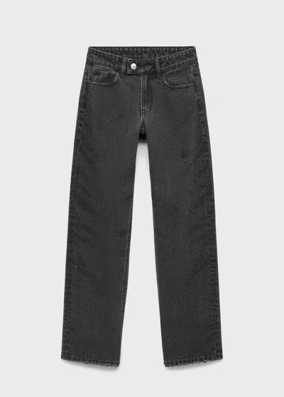 Mango Teen Jeans Black Denim - Fille - Xl -