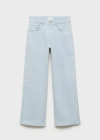 Mango Teen Jeans Culotte Mid-waist Comfort Blue In Blue