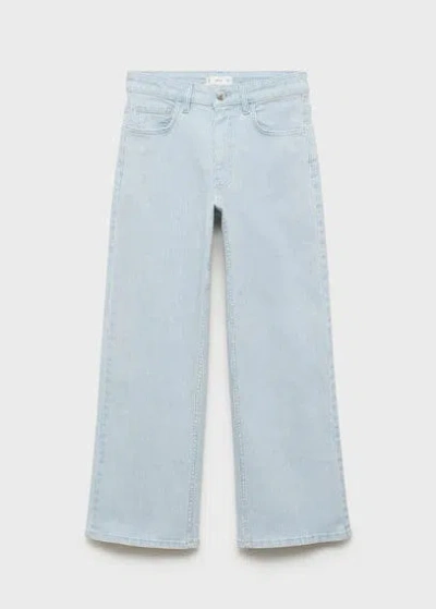 Mango Teen Jeans Culotte Mid-waist Comfort Blue