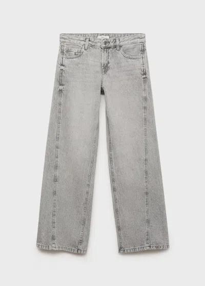 Mango Teen Jeans Gris Denim - Fille - Xl -