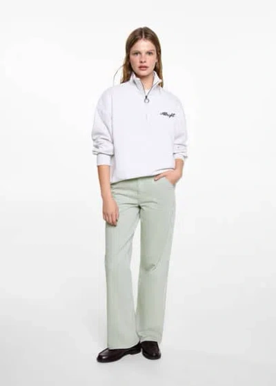 Mango Teen Jeans Pastel Green
