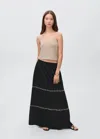 Mango Teen Embroidered Maxi Skirt