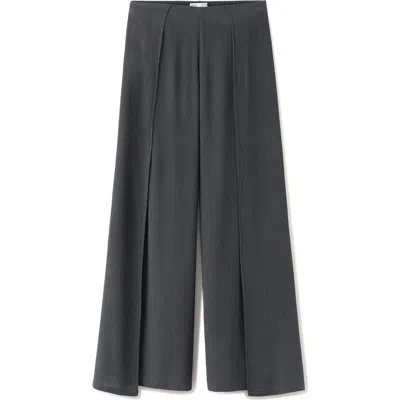 Mango Teen Kids' Side Opening Fluid Pants In Gray