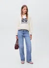 Mango Teen Classics Intarsia Knit Sweater In White