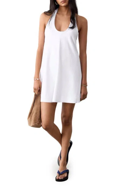 Mango Teen Knit Halter Minidress In White