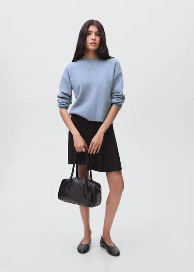 Mango Teen Knit Sweater Sky Blue