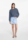 Mango Teen Knitted Braided Sweater Blue In Blue