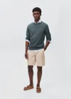 Mango Teen Knitted Cotton Sweater Petrol Blue