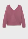 Mango Teen Knitted Sweater With Straps In Red