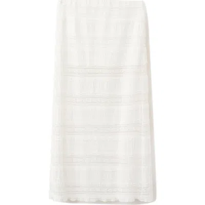 Mango Teen Lace Maxi Skirt In White