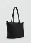 Mango Teen Leather-effect Tote Bag Black