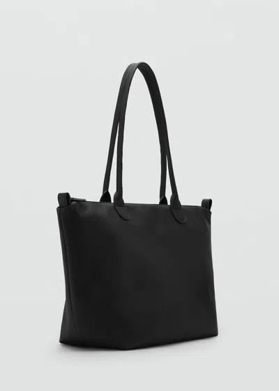 Mango Teen Leather-effect Tote Bag Black