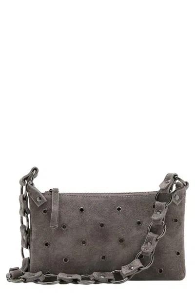 Mango Teen Leather Eyelets Shoulder Bag In Brown