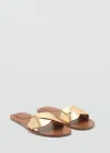 Mango Teen Leather Straps Sandals