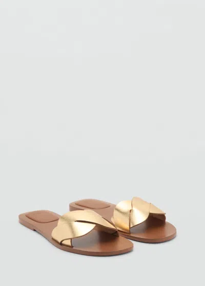 Mango Teen Leather Straps Sandals