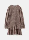 Mango Teen Smocked Long Sleeve Dress In Brown