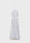 Mango Teen Long Cotton Dress Off White In Off White