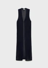 Mango Teen Long Gilet Dark Navy In Dark Navy