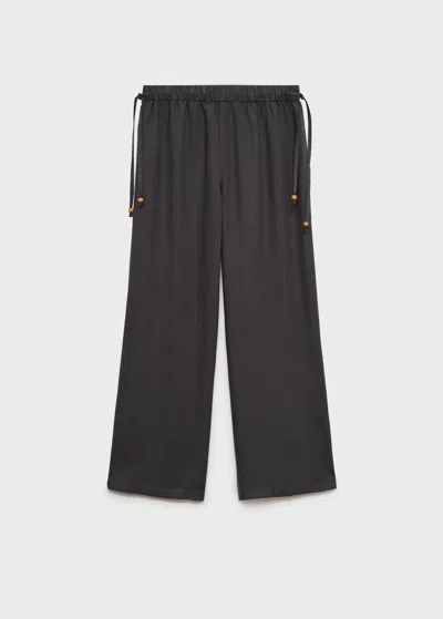 Mango Teen Trousers Charcoal