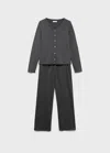 Mango Teen Ensemble Pyjama Coton Gris Anthracite - Fille - M -