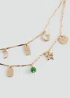 Mango Teen Pack Of 2 Pendant Necklaces Gold