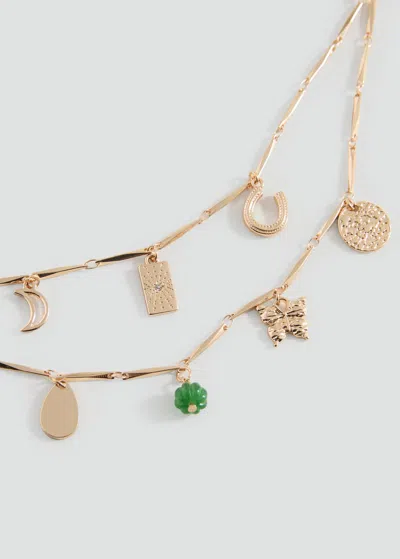 Mango Teen Pack Of 2 Pendant Necklaces Gold