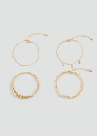 Mango Teen Lot 4 Bracelets Or - Fille - Taille Unique -