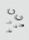 Mango Teen 6-pack Earrings Silver