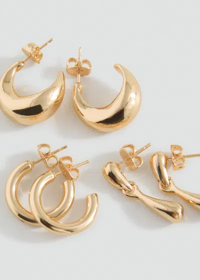 Mango Teen Lot Boucles D'oreilles Combinées Or - Fille - Taille Unique -