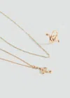 Mango Teen Snake Necklace And Ring Pack Gold