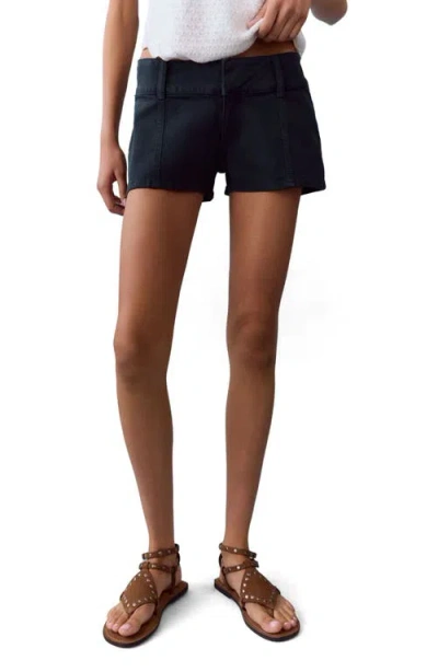 Mango Teen Low Rise Denim Mini Shorts In Blue