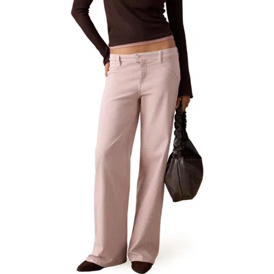 Mango Teen Low Rise Wide Leg Jeans In Neutral