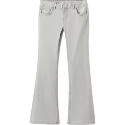 Mango Teen Low Waist Flare Jeans In Denim Grey