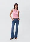 Mango Teen Jean Flare Taille Basse Bleu Moyen - Fille - S -