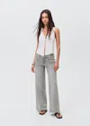 Mango Teen Low-waist Studded Jeans Denim Grey In Denim Grey