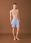 Mango Teen Striped Drawstring Swimsuit Blue In Bleu