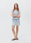Mango Teen Skirt Light Blue In Light Blue